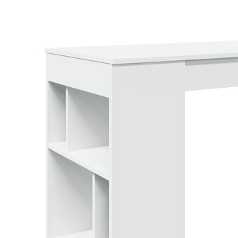 Bartafel met rekken 102x50x103,5 cm bewerkt hout wit 7