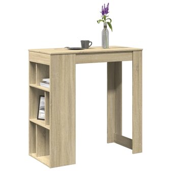 Bartafel met rekken 102x50x103,5 cm hout sonoma eikenkleur 1