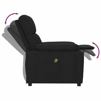 Massagestoel stof zwart 7