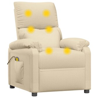 Massagestoel stof cr&egrave;mekleurig 6