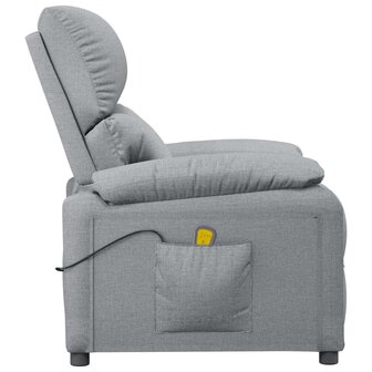 Massagestoel stof lichtgrijs 4