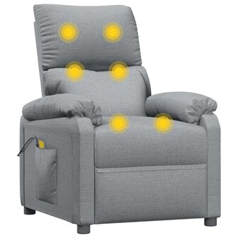 Massagestoel stof lichtgrijs 6