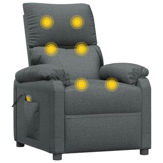 Massagestoel stof donkergrijs 6