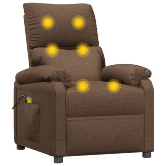 Massagestoel stof bruin 6