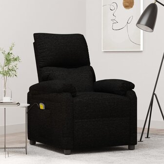 Massagestoel stof zwart 1