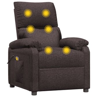 Massagestoel stof donkerbruin 6