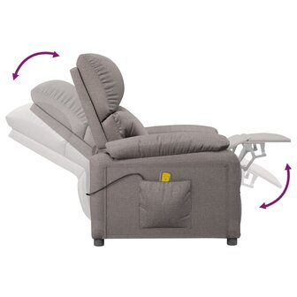 Massagestoel stof taupe 7