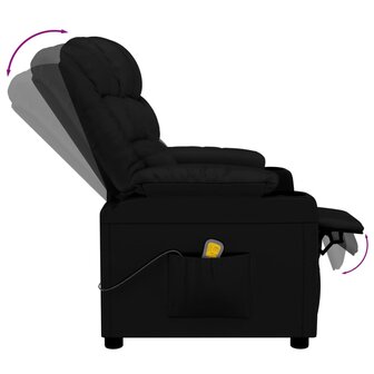 Massagestoel kunstleer zwart 6
