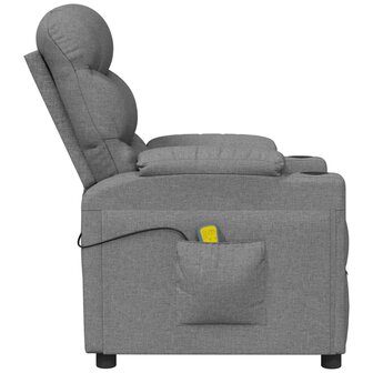 Massagestoel stof lichtgrijs 4