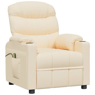 Massagestoel stof cr&egrave;mekleurig 2