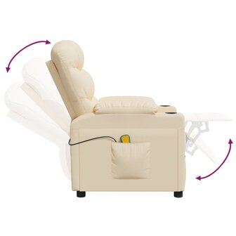 Massagestoel stof cr&egrave;mekleurig 6