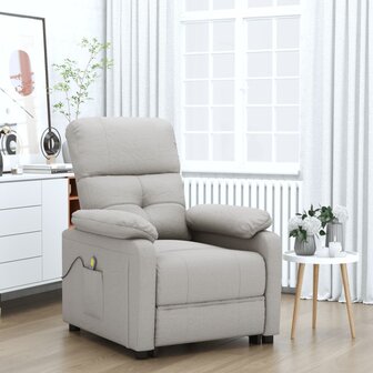 Massagestoel stof taupe 1