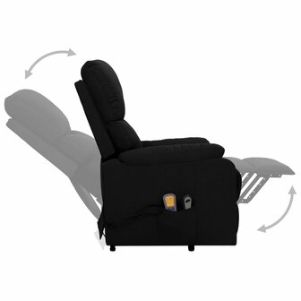 Sta-op-massagestoel stof zwart 5