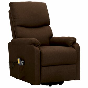 Sta-op-massagestoel stof donkerbruin 2