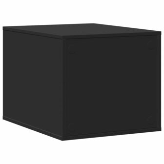 Kattenbakkast 47x59x42 cm bewerkt hout zwart 6