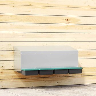 Kippennestkast 4 compartimenten wandmontage gegalvaniseerd staal 1