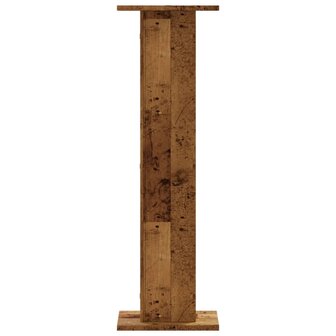 Speakerstandaards 2 st 30x30x95 cm bewerkt hout oud houtkleurig 5