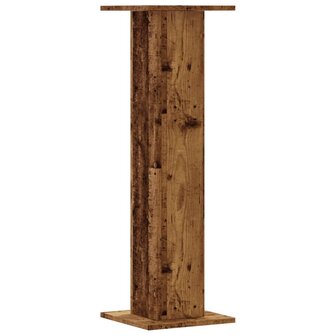 Speakerstandaards 2 st 30x30x95 cm bewerkt hout oud houtkleurig 6