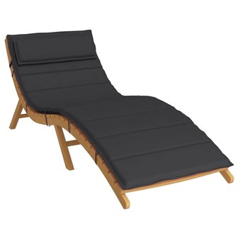 Ligbedkussen 180x60x4 cm oxford stof zwart 3