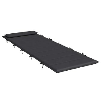 Ligbedkussen 180x60x4 cm oxford stof zwart 4