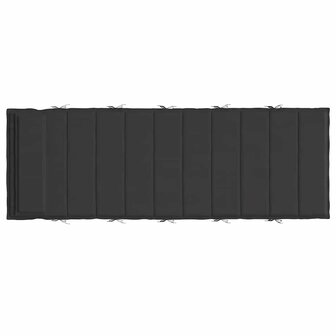 Ligbedkussen 180x60x4 cm oxford stof zwart 5
