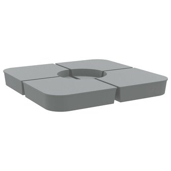4-delige Set parasolvoeten voor kruisvoet parasol 100 kg PP 2