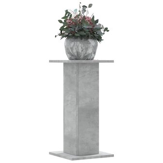 Plantenstandaards 2 st 30x30x60 cm bewerkt hout betongrijs 1