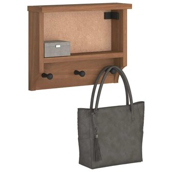 Wandkapstok SANDNES 45x12x35 cm massief grenenhout 1