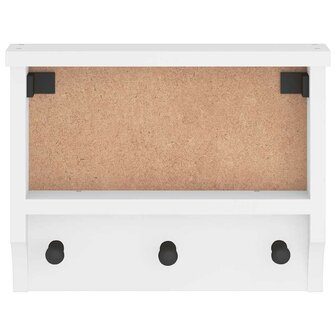 Wandkapstok SANDNES wit 45x12x35 cm massief grenenhout 5