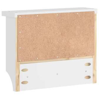 Wandkapstok SANDNES wit 45x12x35 cm massief grenenhout 7
