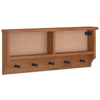 Wandkapstok SANDNES 87x12x35 cm massief grenenhout 2
