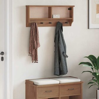 Wandkapstok SANDNES 87x12x35 cm massief grenenhout 3