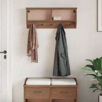 Wandkapstok SANDNES 87x12x35 cm massief grenenhout 4