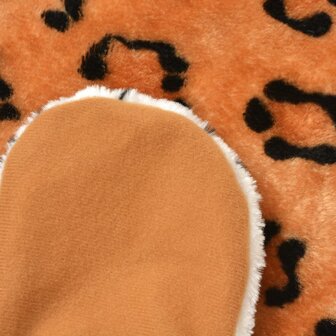 Luipaardvloerkleed pluche 139 cm bruin 3