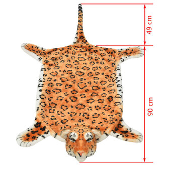 Luipaardvloerkleed pluche 139 cm bruin 4