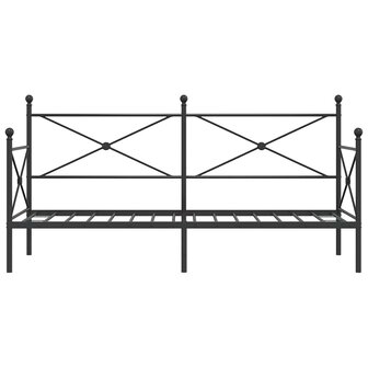 Slaapbank zonder matras 90x200 cm staal zwart 5