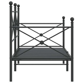 Slaapbank zonder matras 90x200 cm staal zwart 6