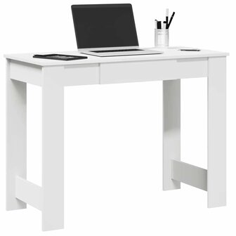 Bureau 100x45x75 cm bewerkt hout wit 1