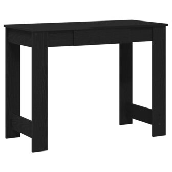 Bureau 100x45x75 cm bewerkt hout zwart 2