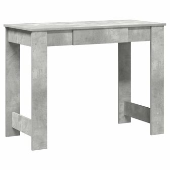 Bureau 100x45x75 cm bewerkt hout betongrijs 2