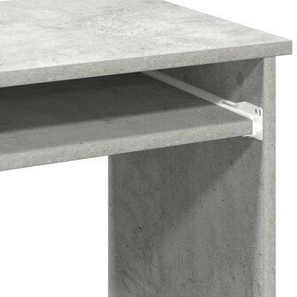 Bureau met schappen 84x40x78 cm bewerkt hout betongrijs 8