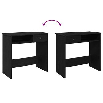 Bureau 80x40x75 cm bewerkt hout zwart 8