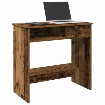 Bureau 80x40x75 cm bewerkt hout oud houtkleurig 1