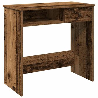 Bureau 80x40x75 cm bewerkt hout oud houtkleurig 2