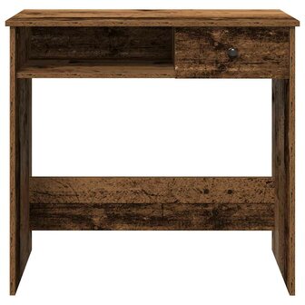 Bureau 80x40x75 cm bewerkt hout oud houtkleurig 4