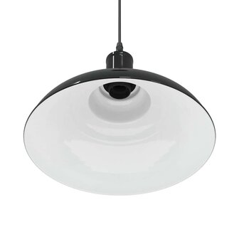 Hanglamp in hoogte verstelbaar E27 &Oslash;31 cm metaal glanzend zwart 9