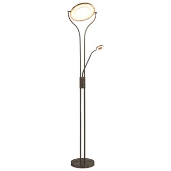 Lamp staand 18 W dimbaar 180 cm zilverkleurig 1