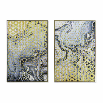 Schilderij DKD Home Decor Abstract 60 x 3 x 90 cm Modern Coating (2 Stuks) 1