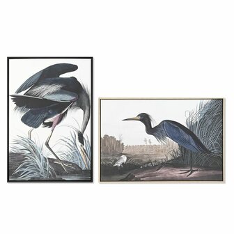Schilderij DKD Home Decor Vogel Orientaals 63 x 4 x 93 cm (2 Stuks) 1