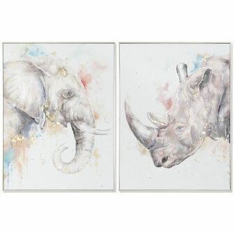 Schilderij DKD Home Decor Modern dieren 60 x 3,5 x 80 cm (2 Stuks) 1
